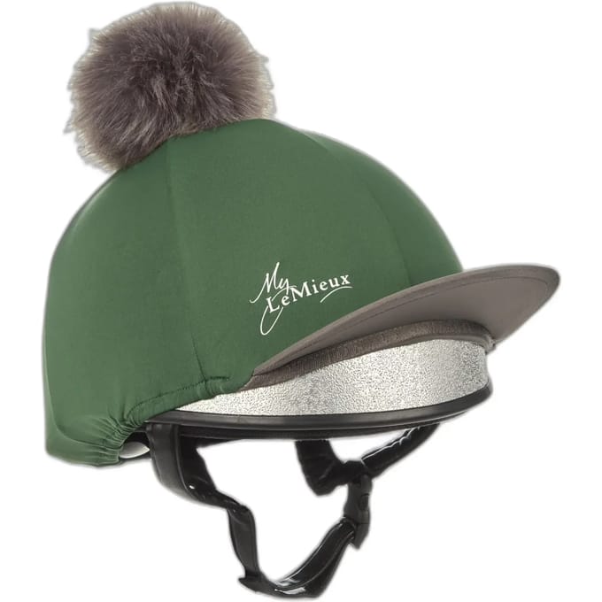 Rijhelm muts met zijden pompon LeMieux