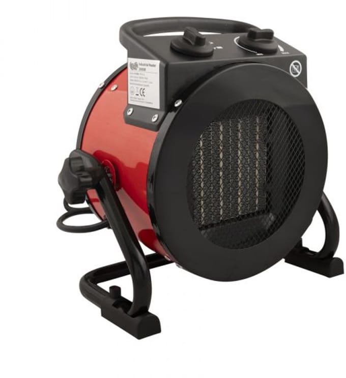 Blaze Industriële Kachel 2000W - 20m² - 3-standen - 230V - Rood