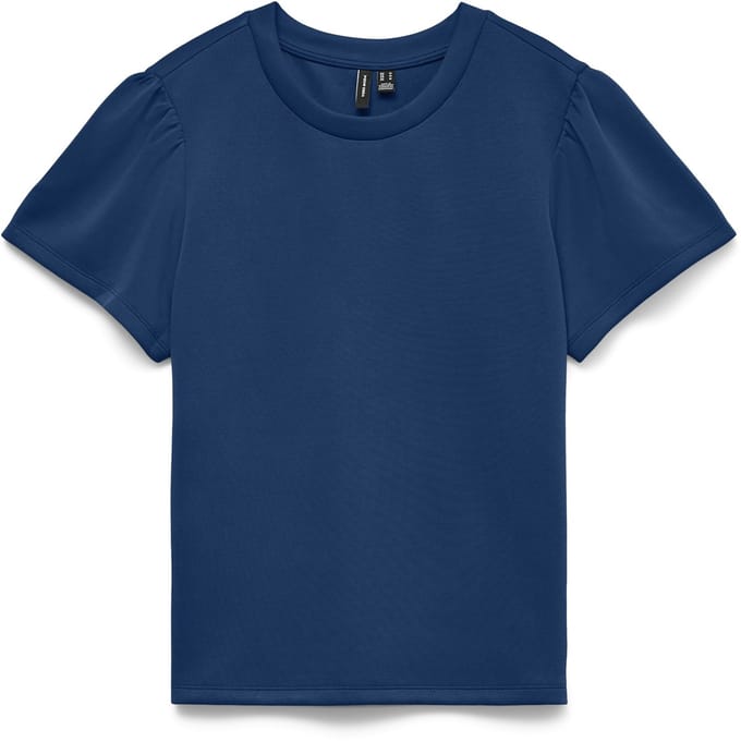 Vero Moda T-shirt Vmella Ss O-nck Top Jrs 10345983 Navy Peony Dames Maat - M