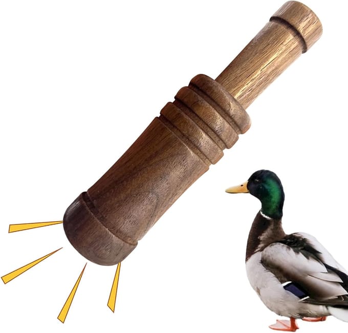 Eendenfluitje - Hout Caller - Buitenactiviteiten - Realistisch Geluid - 13 cm - Houtkleur