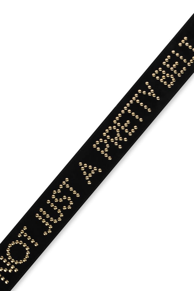 Moschino Suede Belt Not Just A Pretty Belt Black Taglia: 46 | Cinture Outlet | Donna | Nero