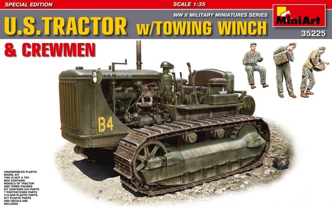 Miniart - U.s.tractor W/towing Winch & Crewmen. S.e. (Min35225) - modelbouwsets, hobbybouwspeelgoed voor kinderen, modelverf en accessoires