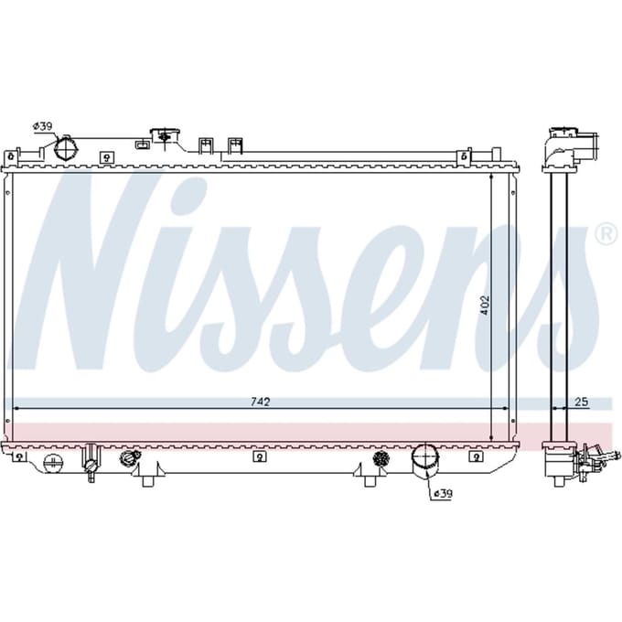 Radiator, motorkoeling NISSENS 64658