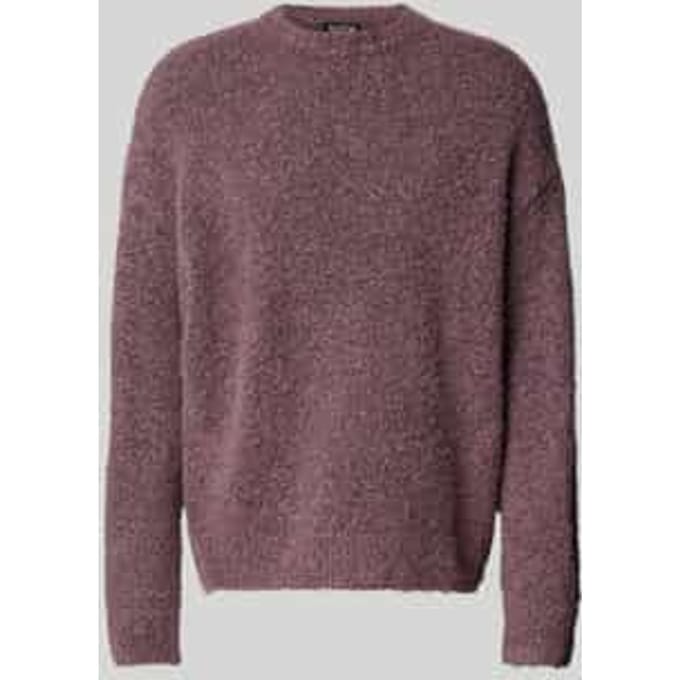 Oversized gebreide pullover met ribboorden