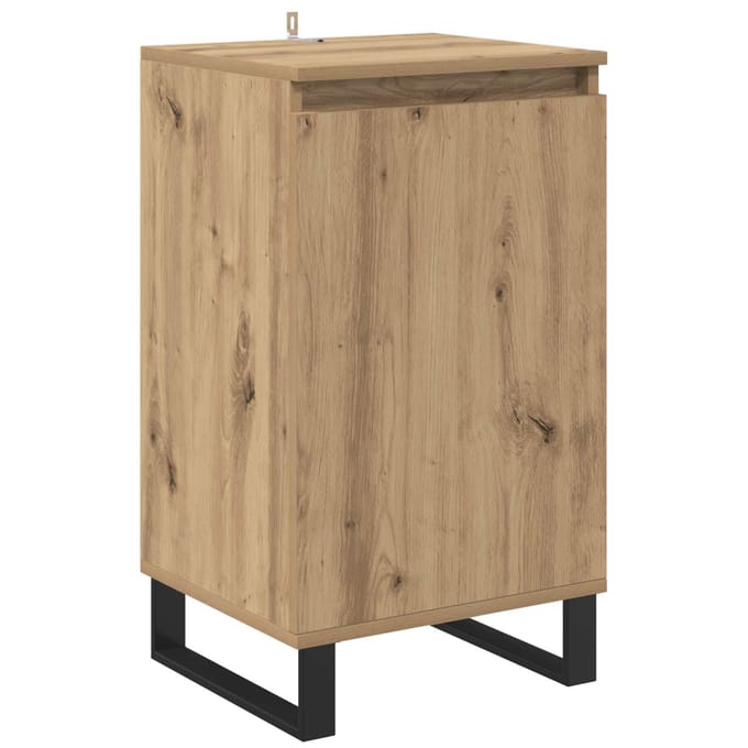 vidaXL - Dressoir - Artisan - Eiken - 40 - x - 35 - x - 70 - cm - Bewerkt - hout