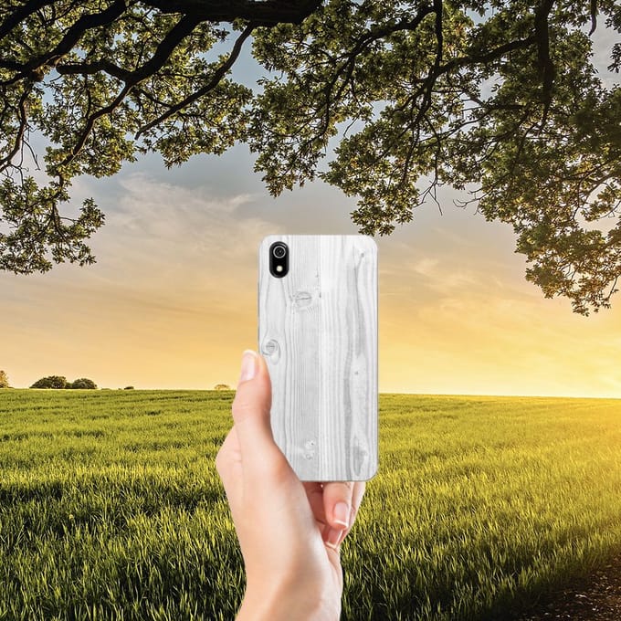 Xiaomi Redmi 7A Bumper Hoesje White Wood