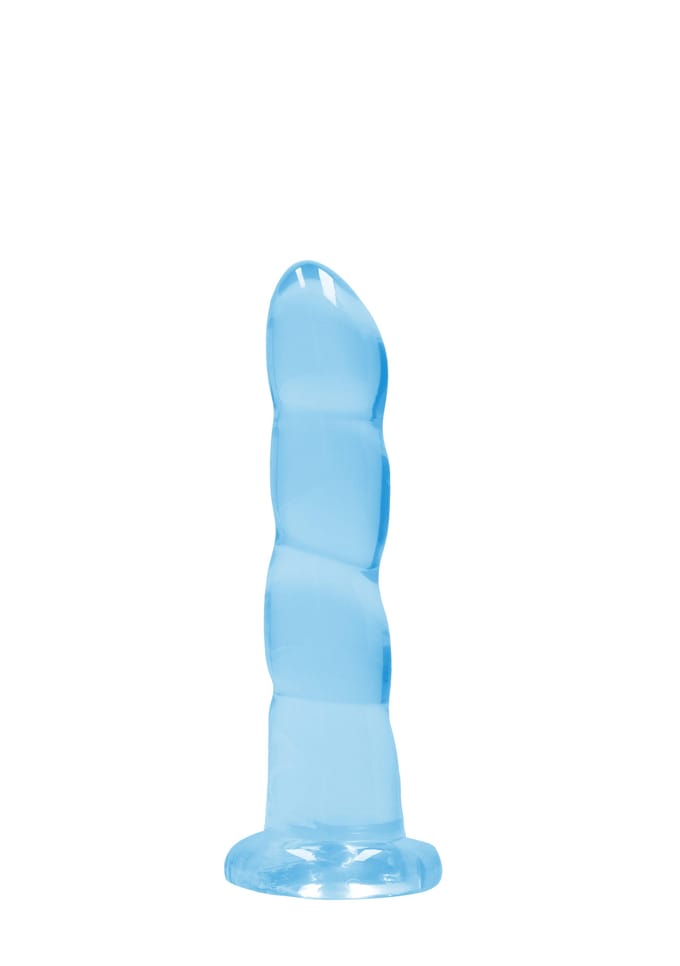 RealRock by Shots Niet-realistische dildo met zuignap - 7 / 17 cm - Blauw