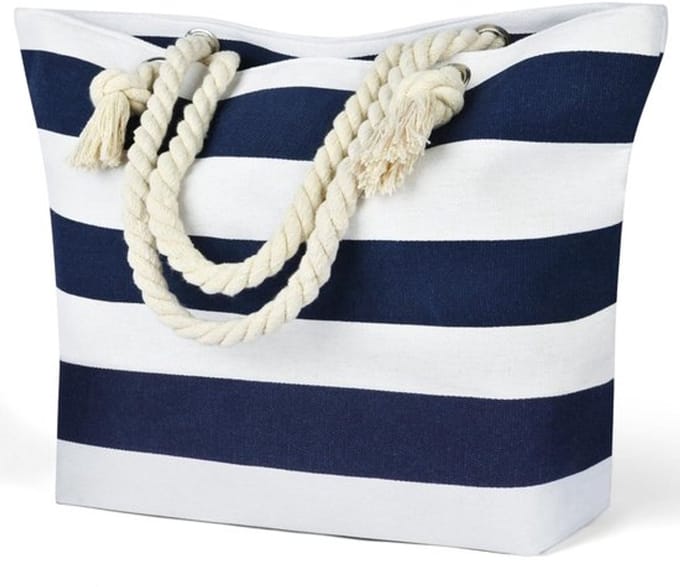 Allecto - Strandtas voor dames - Grote canvas schoudertas - Ideaal