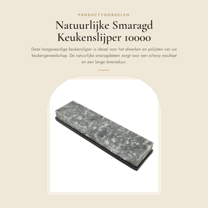 Dailygoods - Natuurlijke Smaragd Keukenslijper 10000 Grit