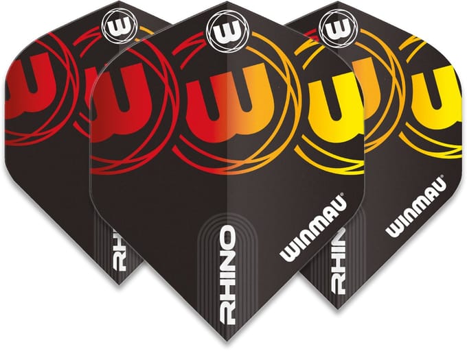 Winmau Rhino Extra Thick Logo Gradient Yellow V2 - Dart Flights