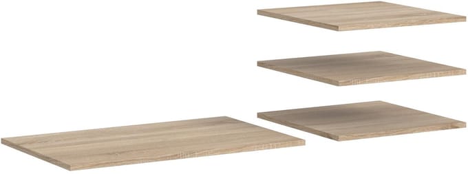 Oakland 1 grote, 3 kleine planken eik decor.