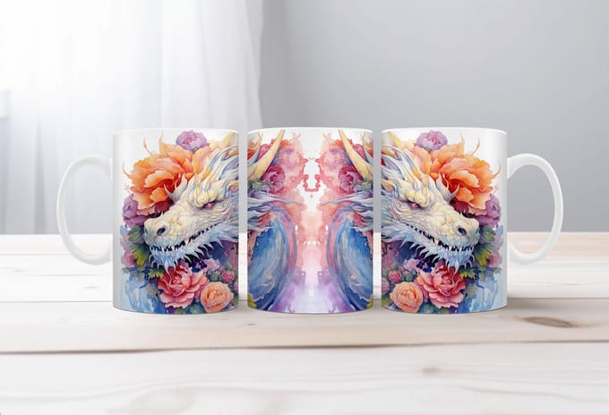 Auqarel koffiemok Draak 6