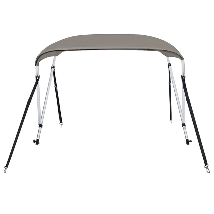 vidaXL - Biminitop - 2 - bogen - 180x150x110 - cm - grijs