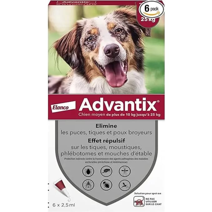 Ongediertebestrijding voor honden Elanco Advantix 2,5 ml