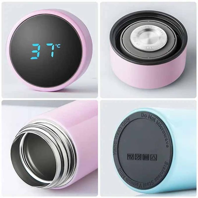 500ML Smart Insulation Cup Mini Thermosbeker Waterfles Led Digitale Temperatuurweergave Roestvrijstalen Thermosbeker 500ml