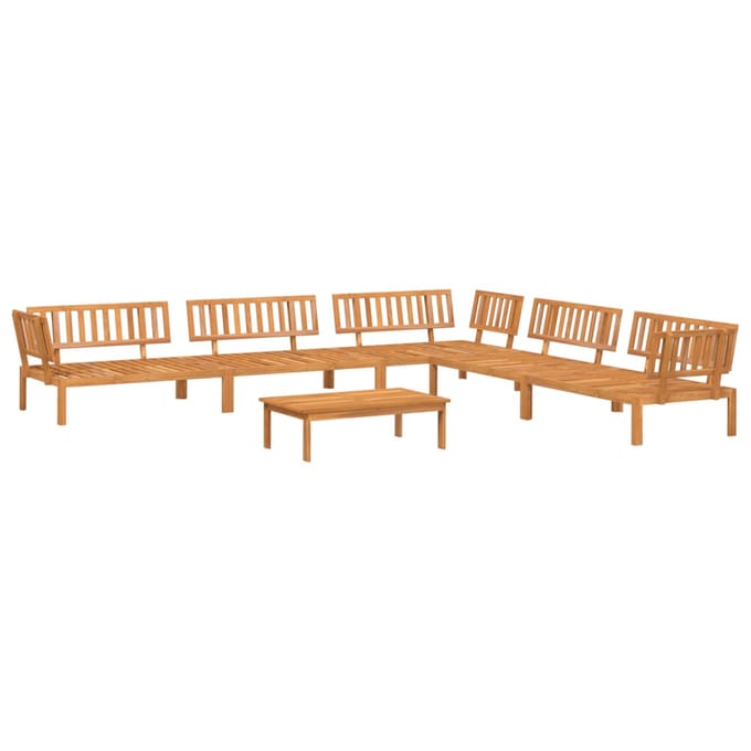 vidaXL - 6-delige - Loungeset - pallet - massief - acaciahout