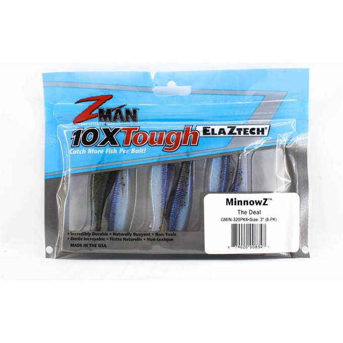 Zman Zacht Kunstaas MinnowZ 3 Inch 6/Pack De Deal (8347) blue