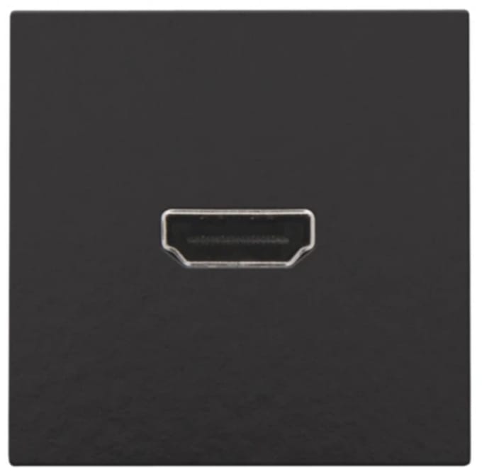 Niko centraalplaat HDMI-naar-HDMI aansluiting piano black coated (200-69417)