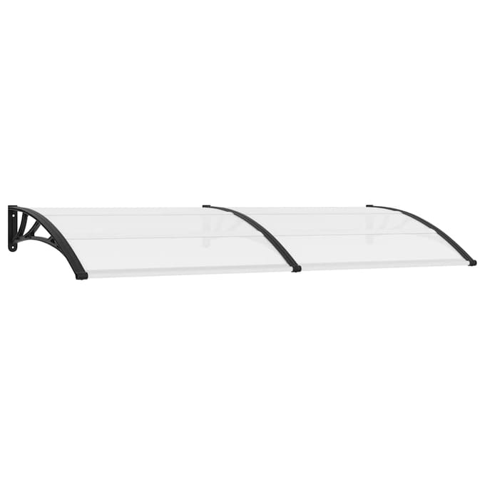 vidaXL - Deurluifel - 240x75 - cm - PC - zwart - en - transparant