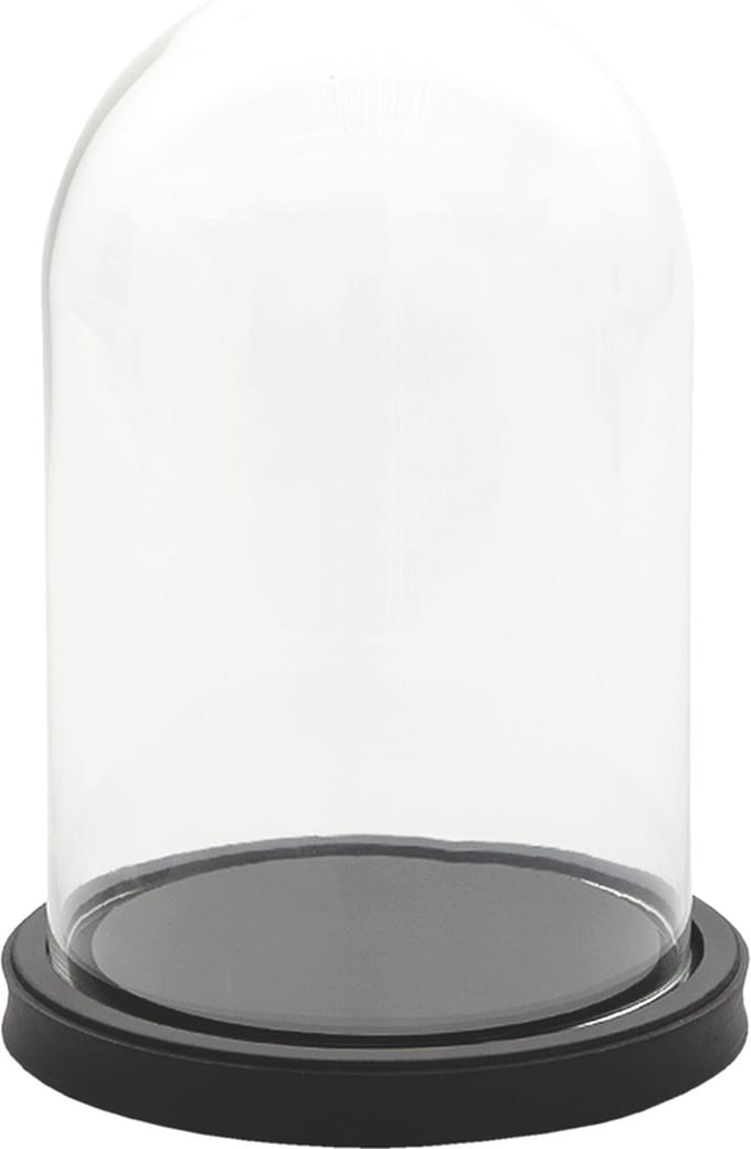 Clayre & Eef Stolp Ø 17x25 cm Zwart Glas