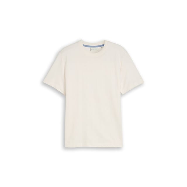Tom Tailor - T-shirt van katoen - Maat XXL - Gardenia White