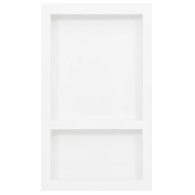 vidaXL - Douchenis - met - 2 - vakken - 41x69x9 - cm - hoogglans - wit