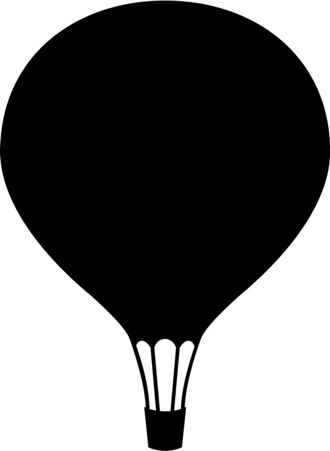 Schoolbordsticker - uitwisbare zelfklevende muurstickers - BALLON - 85x60cm
