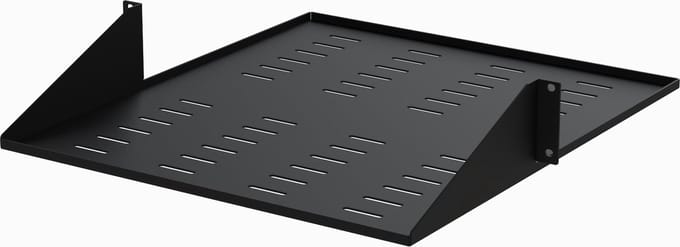 StarTech.com 2 Post Server Rack Shelf - Vented - Center Mount - Black - Supports up to 75 lb. - 2 post Network Rack Shelf rack shelf - 2U