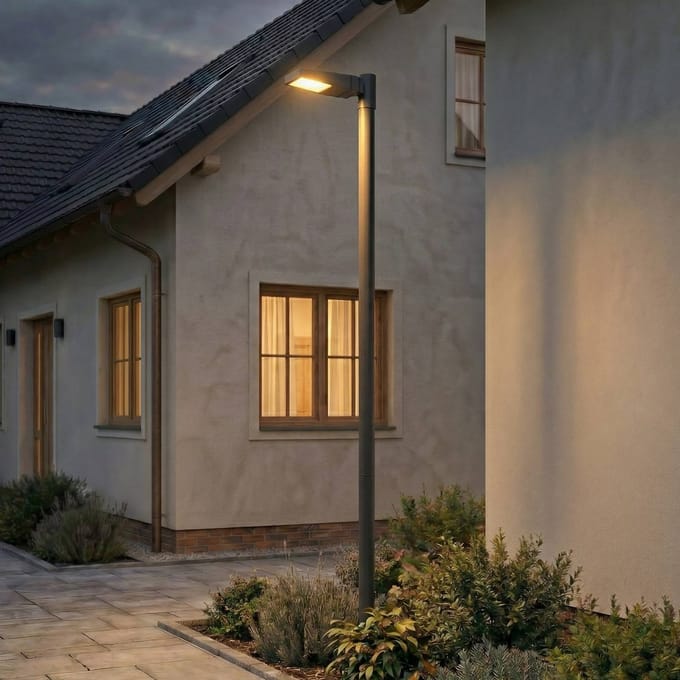 Arcchio LED buitenlamp Nefarius, 250 cm, donkergrijs, IP65