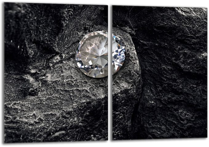 TMK ArtDeko - Glazen Beschermplaat - 40x52 cm - Diamant