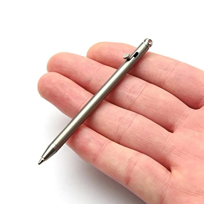 Mini Titanium Pen Draagbare EDC Gadget Outdoor Uitrusting Persoonlijkheid Creatieve Pen Multifunctionele Gereedschappen