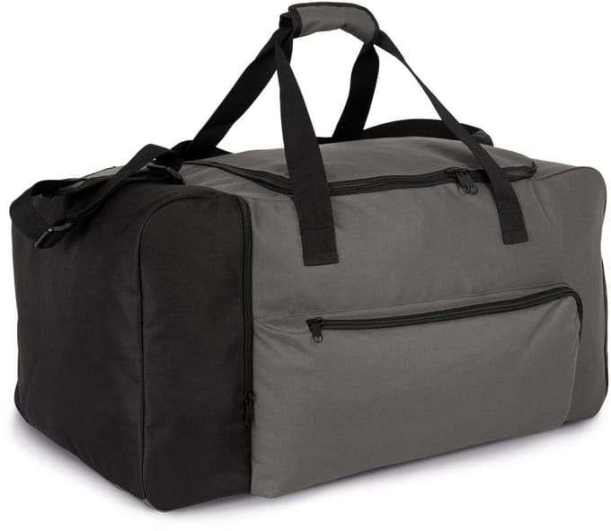 Kimood Grote sporttas met zijvak KI0649 - Light Titanium / Black - One size