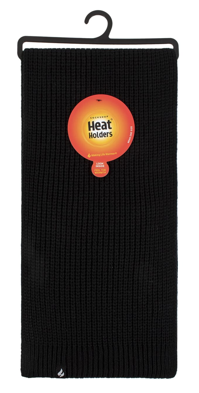 Heat Holders - Winddichte fleece wintersjaal voor heren - Zwart
