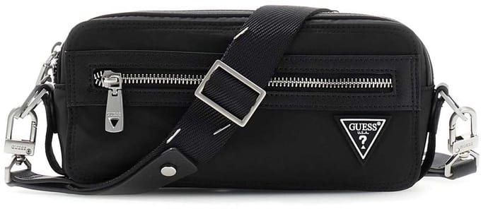 GUESS schoudertas polstasje Berlin Camera Bag Black zwart