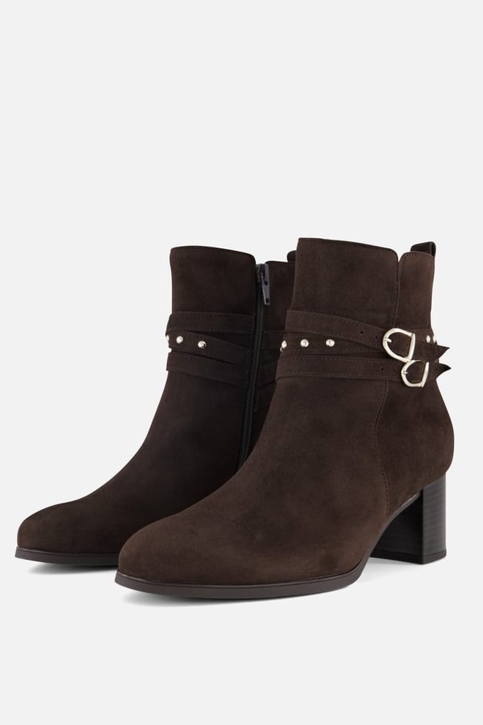 Gabor Gabor Enkellaarsjes bruin Suede