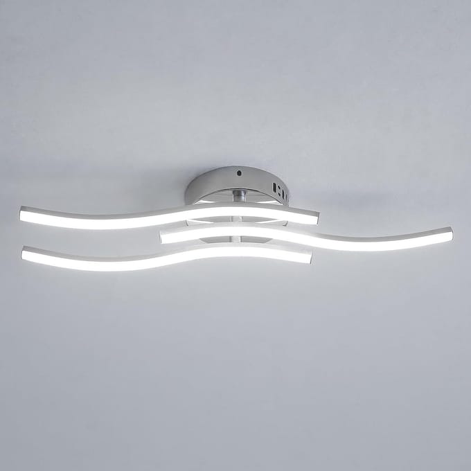 Haobosic Golvende Lijnen - Plafondlamp - 18W - Wit Licht 6500K - Drie Parallel