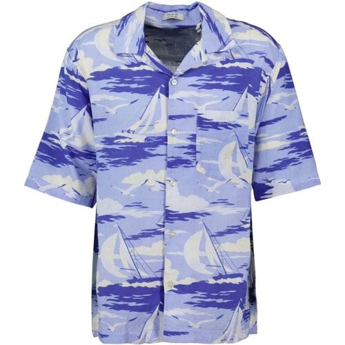 Gant Overhemd Relaxed Sailing Pattern Resort Fresh Blue / male