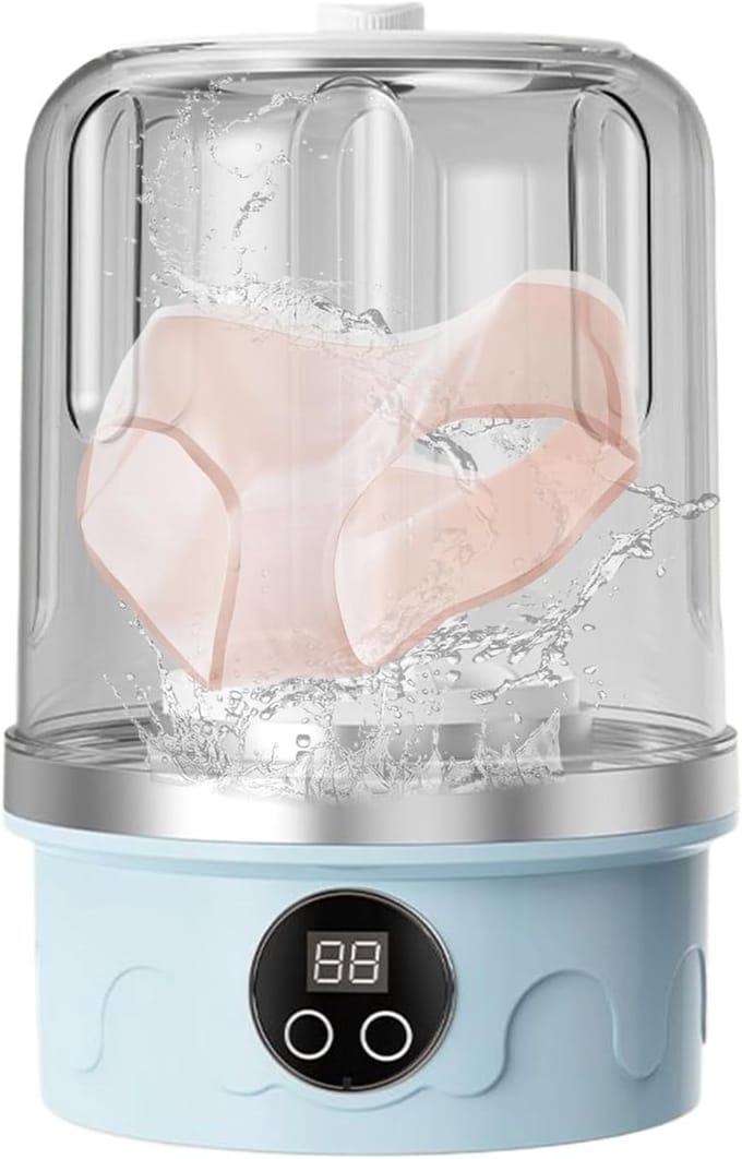 Mini-wasmachine, 3 programma's – Oplaadbare wasmachine voor babykleding, sokken en ondergoed