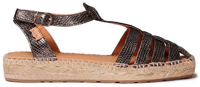 Dames espadrilles met slangenprint | EVIAN-CA