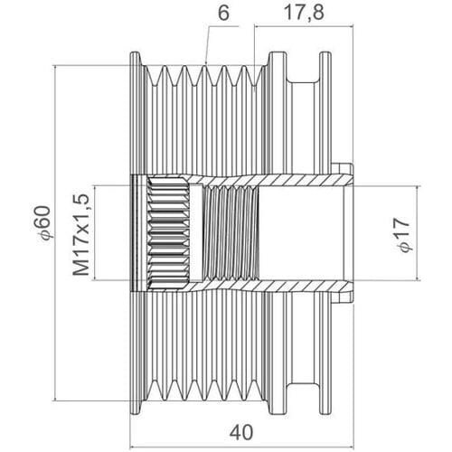Generator vrijloop VALEO 588443