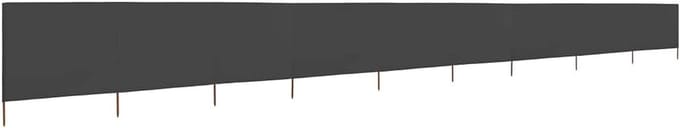 Windscherm Strand Camping - Strand Windscherm - Bescherming Tegen Wind - 9 Panelen Ontwerp - 1200 x 80 cm - Antracietgrijs