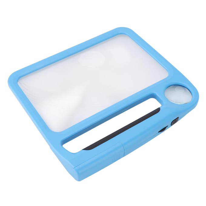 Loupe à main avec lumière 5X 10X Rectangulaire Lecture Loupe éclairée Trois vitesses