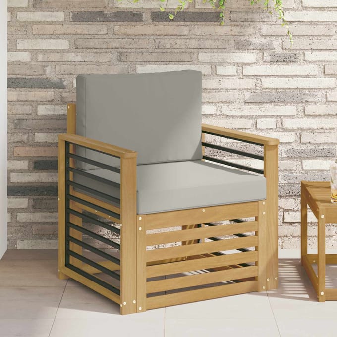 vidaXL - Buiten - bank - set - Polyester - Wit