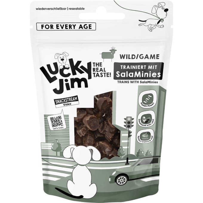 70g Lucky Jim Salamini Wilde hondensnacks