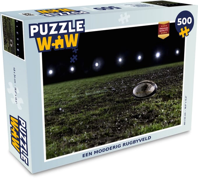 Puzzel Een modderig rugbyveld - Legpuzzel - Puzzel 500 stukjes