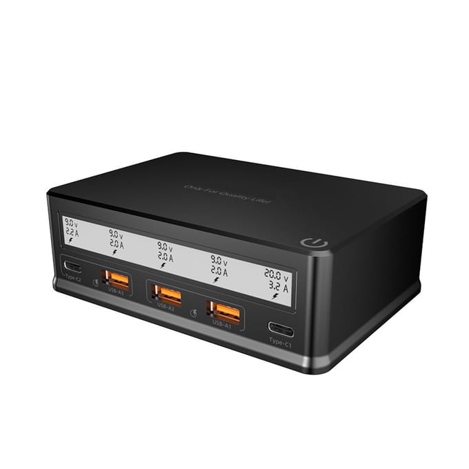 USB-wandlader 110W 5-poorts USB-laadstation Multi-poorts USB-hub-lader Compact formaat LCD US Plug