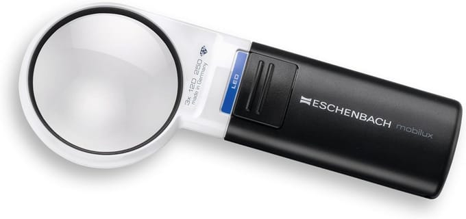 Vergrootglas met LED Verlichting 3x Vergroting Ø 60mm - Mobiel en Compact