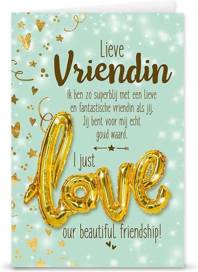 Love ballon "Lieve vriendin"