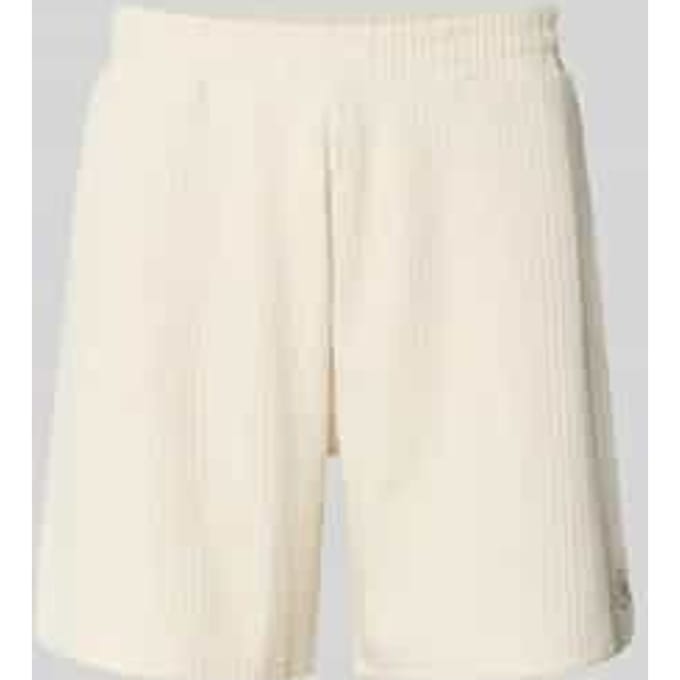 Korte broek met structuurpatroon en elastische band