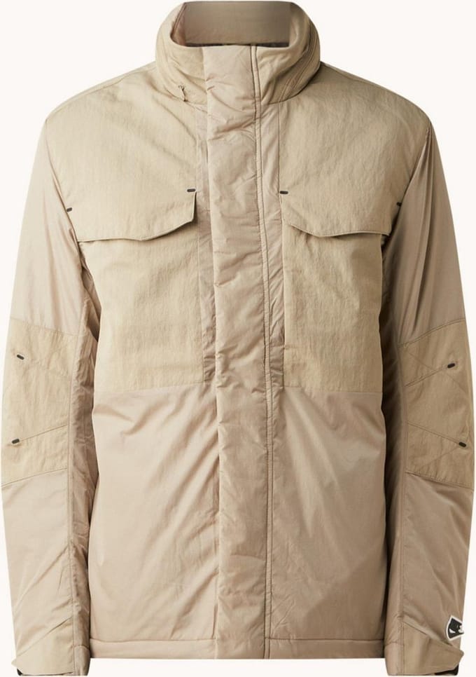 Nike M65 gewatteerd jack / Gevoerde Winterjas met opbergbare capuchon - Maat S